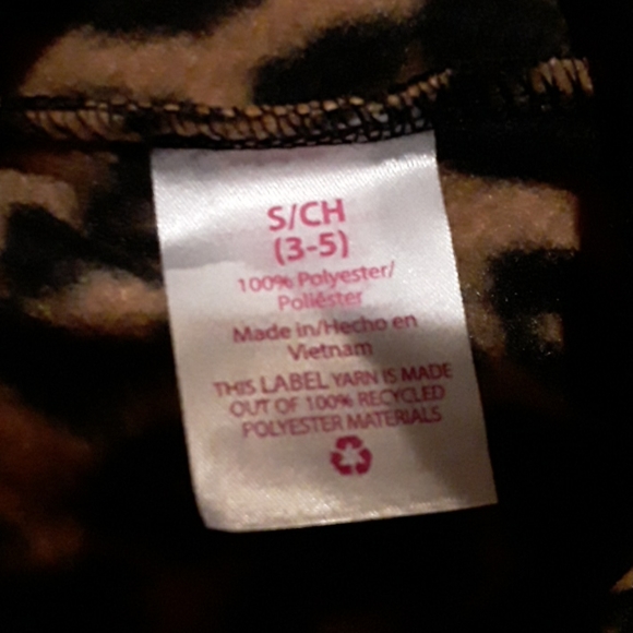 NWT-- POLAR  FLEECE  ANIMAL PRINT  (S/CH ( 3- 5) - Picture 5 of 5